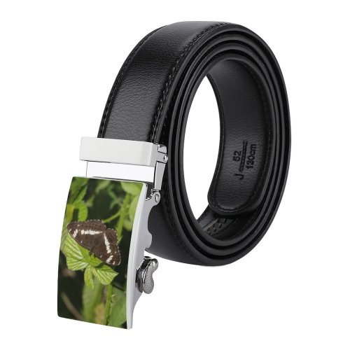 yanfind Belt UK Summer Meadow Insect Plant Season Camilla Cute Limenitis Hertford Admiral Perching Men's Dress Casual Every Day Reversible Leather Belt