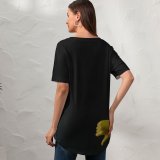 yanfind V Neck T-shirt for Women Sleeve Finger Pictures Hate Arm Wrist Apparel Free Summer Top  Short Sleeve Casual Loose