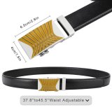 yanfind Belt Row Simplicity Architecture Building Europe Window Gold Elegance Sky Reflection Exterior Beauty Men's Dress Casual Every Day Reversible Leather Belt