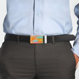 yanfind Belt Simplicity Decor Shade Watercolor Ideas Craft Vibrant USA Creativity Space City Liquid Men's Dress Casual Every Day Reversible Leather Belt