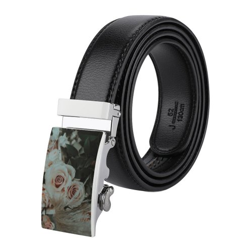 yanfind Belt  Floral Bouquet Beautiful Pastel Decor Delicate Romance  Bunch Tender Petal- Men's Dress Casual Every Day Reversible Leather Belt