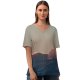 yanfind V Neck T-shirt for Women Olivier Miche Mountains Moon Scenic France Summer Top  Short Sleeve Casual Loose