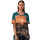 yanfind V Neck T-shirt for Women Toronto HQ Jar Wallpapers Lightbulb Beach Lake Supernatural Mystical Magic Lights Summer Top  Short Sleeve Casual Loose