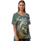 yanfind V Neck T-shirt for Women Spiral Staircase Chandelier Wooden Stairs Summer Top  Short Sleeve Casual Loose