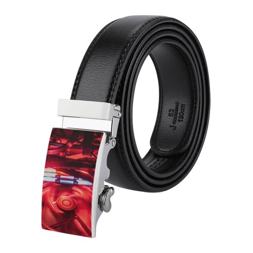 yanfind Belt  Focus Dark Design Pc Lights Connection Portable Technology Wire Light Information Men's Dress Casual Every Day Reversible Leather Belt