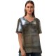 yanfind V Neck T-shirt for Women Door Berlin Building Public Wallpapers Horror Scary Spooky Urban Paranormal Dark Summer Top  Short Sleeve Casual Loose