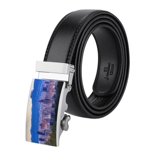yanfind Belt Urumqi Dusk Tall Hometown Architecture Building Dawn Town Morning Panoramic Aerial Urban Men's Dress Casual Every Day Reversible Leather Belt