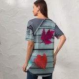 yanfind V Neck T-shirt for Women Tabletop Journaling Sassafras Wooden Weaponry Coffee Wallpapers Plant Tree Scissors Maple Summer Top  Short Sleeve Casual Loose