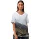 yanfind V Neck T-shirt for Women Road Hills Wallpapers Path Cloud Waterfall Mountain Pictures Nervum Fog Mist Summer Top  Short Sleeve Casual Loose