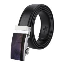 yanfind Belt Beautiful Scenery Astrophotography Starlight Twinkle Space Starfield Galaxy Cosmos Peaceful Stellar Tranquil Men's Dress Casual Every Day Reversible Leather Belt
