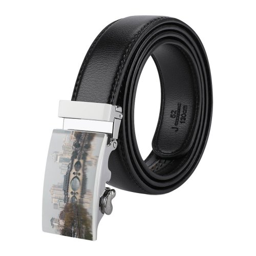 yanfind Belt Sichuan Chinese Cultures Architecture Building Tranquil Development Monument Landscape Urban Destinations Sky Men's Dress Casual Every Day Reversible Leather Belt
