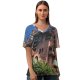 yanfind V Neck T-shirt for Women Mgmstudios Building Fl Disneyworld Disney's Studios Architecture Outdoors Garden Waltdisneyworld Disney Summer Top  Short Sleeve Casual Loose
