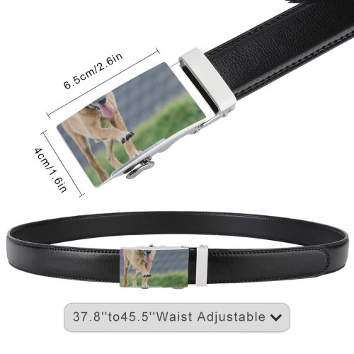 yanfind Belt  Dog Little Grass Portrait Pet Fur Outdoors Training Cute Summer Puppy Men's Dress Casual Every Day Reversible Leather Belt