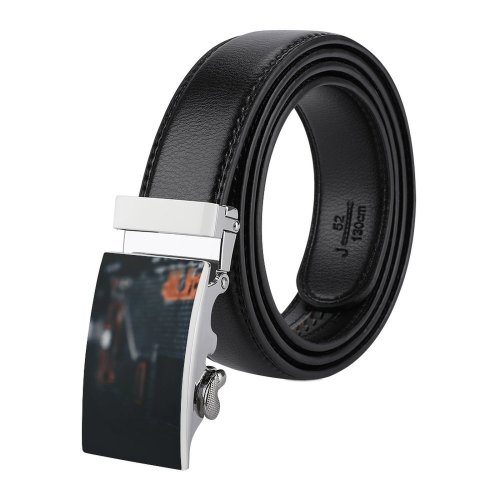 yanfind Belt  Detail Focus Dark Semiconductor Motherboard Microchip Connection Condenser Science Chip Technology Men's Dress Casual Every Day Reversible Leather Belt