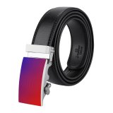 yanfind Belt Row Clean Simplicity Blank Purple Dark Vibrant Elegance Curve Wide Sunset Neon Men's Dress Casual Every Day Reversible Leather Belt