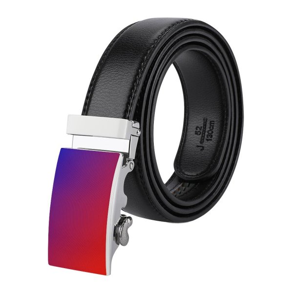 yanfind Belt Row Clean Simplicity Blank Purple Dark Vibrant Elegance Curve Wide Sunset Neon Men's Dress Casual Every Day Reversible Leather Belt