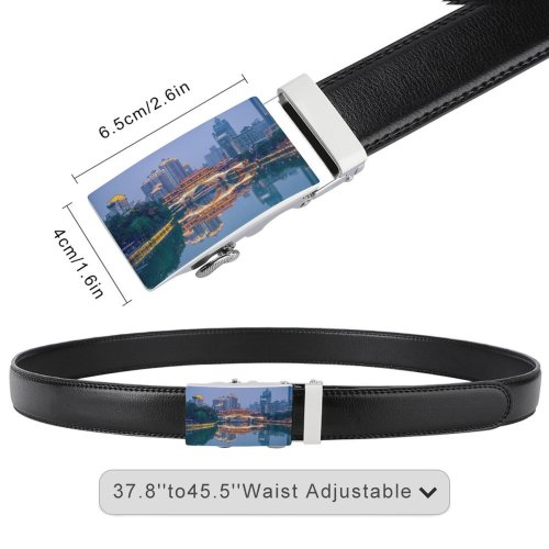 yanfind Belt Sichuan Chinese Night Architecture Development Craft Urban Destinations Sky Anshun Place History Men's Dress Casual Every Day Reversible Leather Belt