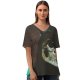 yanfind V Neck T-shirt for Women October Fall Autumn Providence Rhode Island Wallpapers Horror Scary Halloween Costume Summer Top  Short Sleeve Casual Loose