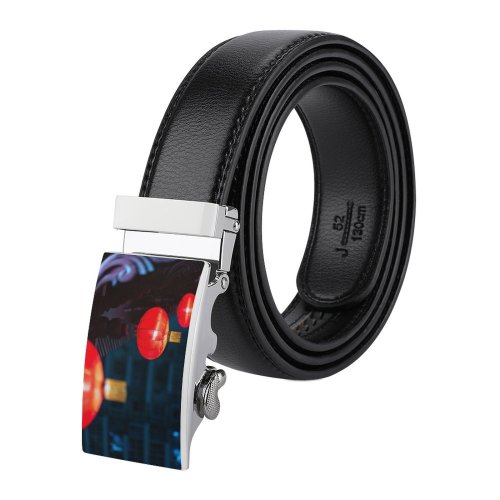 yanfind Belt Sichuan Row Chinese Cultures Night  Architecture Nightlife Nightclub Year Interest Defocused Men's Dress Casual Every Day Reversible Leather Belt