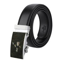 yanfind Belt  Floral Botany Plant Delicate  Meadow Season Tender Grass Greenery Botanic Men's Dress Casual Every Day Reversible Leather Belt