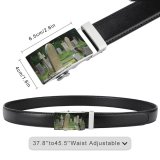 yanfind Belt  Depth Grass Cemetery Burial Field Graveyard Tombstones Peaceful Weatherworn Funeral Remembrance Men's Dress Casual Every Day Reversible Leather Belt