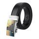 yanfind Belt Beautiful Sunset Landscape Daylight Transport Pier Travel Light Moment Sunrise Boat Transportation Men's Dress Casual Every Day Reversible Leather Belt