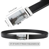 yanfind Belt Sichuan Chinese Cultures Summer Architecture Building Waterfront Tranquil Development Town Monument Urban Men's Dress Casual Every Day Reversible Leather Belt
