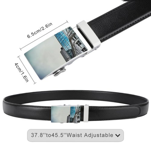 yanfind Belt UK Tall Glass Architecture Estate Building Window Construction Downtown Sky Crowd Tradition Men's Dress Casual Every Day Reversible Leather Belt
