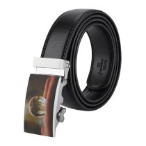 yanfind Belt  Focus Ball Crystal Depth Field Round Trees Upside Shaped Men's Dress Casual Every Day Reversible Leather Belt