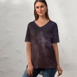 yanfind V Neck T-shirt for Women Space Night Way Outer Astronomy Sky Wallpapers Outdoors Nebula Free States Summer Top  Short Sleeve Casual Loose