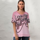 yanfind V Neck T-shirt for Women Quotes For Gamers By Gamers Razer Gamer Quotes Typography Summer Top  Short Sleeve Casual Loose