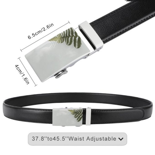 yanfind Belt Beautiful Facebook Plant Landscape Botanical Space Light Growth  Outdoors Abstract Leaves Men's Dress Casual Every Day Reversible Leather Belt