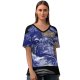 yanfind V Neck T-shirt for Women Space Earth Lunar Reconnaissance Orbiter Camera Summer Top  Short Sleeve Casual Loose