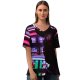 yanfind V Neck T-shirt for Women Hat Concept Wallpapers Apparel Accessory Neon Washington Accessories Smithsonian Art Pictures Summer Top  Short Sleeve Casual Loose