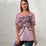 yanfind V Neck T-shirt for Women Quotes For Gamers By Gamers Razer Gamer Quotes Typography Summer Top  Short Sleeve Casual Loose