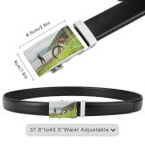 yanfind Belt Bike  Focus Vegetation Scenery Biker Sports Depth Parked Wheels Grass Adventure Men's Dress Casual Every Day Reversible Leather Belt