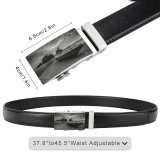 yanfind Belt Beautiful Sand Scenery Clouds Oceanside Island Beach  Peaceful Boat Tranquil Transportation Men's Dress Casual Every Day Reversible Leather Belt