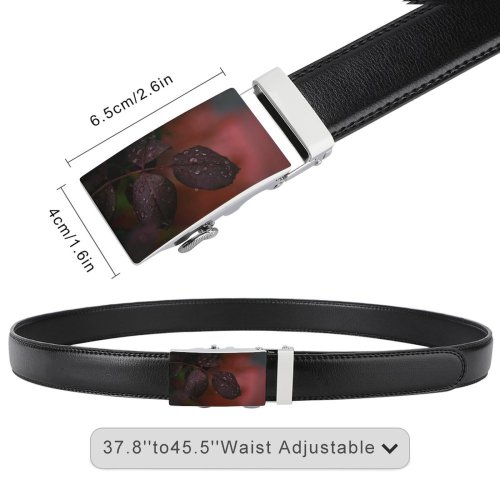 yanfind Belt  Dew Plant Light Drop Dewdrops Growth  Droplets  Garden Outdoors Men's Dress Casual Every Day Reversible Leather Belt