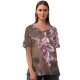 yanfind V Neck T-shirt for Women Bud Flora Petal Frost Stem Outdore Public Wallpapers Plant Olsztyn Winter Summer Top  Short Sleeve Casual Loose
