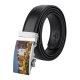 yanfind Belt  Floral City Rural Flowers Season Daylight Sunny Buildings  Growth Houses Men's Dress Casual Every Day Reversible Leather Belt