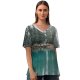 yanfind V Neck T-shirt for Women Shoreline Fir Ocean Land Wallpapers Sea Plant Lake Mountain Outdoors Tree Summer Top  Short Sleeve Casual Loose