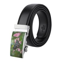 yanfind Belt  Focus Butterfly Delicate Flowers Insect Butterly  Depth Field Shallow Lepidoptera Men's Dress Casual Every Day Reversible Leather Belt