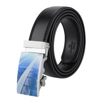 yanfind Belt  Focus City Design Office Downtown Window Expression  Building Glass Urban Men's Dress Casual Every Day Reversible Leather Belt