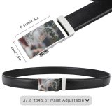 yanfind Belt  Floral Focus Design Delicate Flowers Lights Crystal Colorful Hanging Items Growth Men's Dress Casual Every Day Reversible Leather Belt