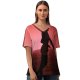 yanfind V Neck T-shirt for Women Spotlight Sad Artistic Public Darkness Flare Wallpapers Corridor Led Neon Flooring Summer Top  Short Sleeve Casual Loose