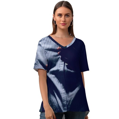 yanfind V Neck T-shirt for Women Delhi Faceless School University India Hide Wallpapers Bose Using Economics Free Summer Top  Short Sleeve Casual Loose