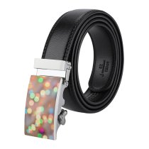yanfind Belt  Facebook Lighted Shining Illuminated Colours Lights Colorful Sparkle Defocused Luminescence Round Men's Dress Casual Every Day Reversible Leather Belt