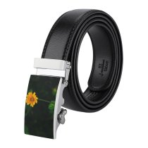 yanfind Belt  Focus Beautiful Plant Delicate Season Grass Light Growth Blooming Garden Outdoors Men's Dress Casual Every Day Reversible Leather Belt