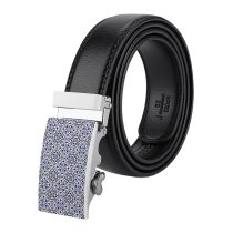 yanfind Belt Spanish Portuguese Arabic Flooring Mexican Seamless Ceramics Flower Retro  Moroccan Tradition Men's Dress Casual Every Day Reversible Leather Belt