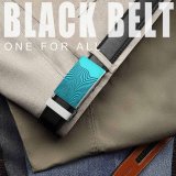 yanfind Belt Row Clean Simplicity Blank Panoramic Vibrant Turquoise Elegance Curve Wide Neon Gradient Men's Dress Casual Every Day Reversible Leather Belt